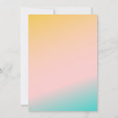 Retro Pastel Gradient Einzigartige Hochzeit in Url Einladung (Rückseite)