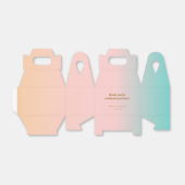 Retro Pastel Gradient Unique Wedding Custom Thanks Geschenkschachtel (Ungefaltet)