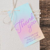 Retro Pastel Gradient Vielen Dank Geschenkanhänger