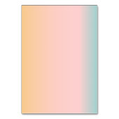 Retro Pastel Gradient Wedding Custom Platzkarte Tischnummer (Rückseite)
