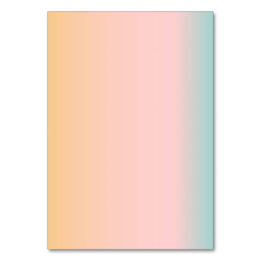Retro Pastel Gradient Wedding Custom Platzkarte Tischnummer (Rückseite)