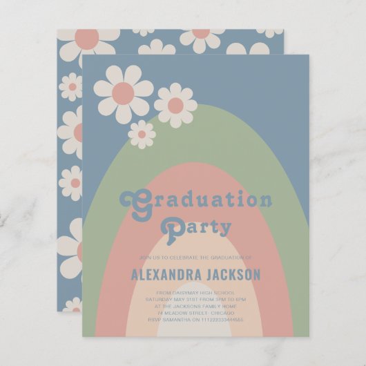 Retro Pastel Graduation Party (Vorne/Hinten)