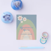 Retro Pastel Graduation Party Flyer (Einzeln)