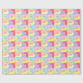 Retro Pastel Loops Geschenkpapier (Flach)