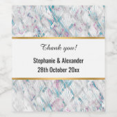 RETRO PASTEL MARBLE ABSTRAKT DIAMOND WEINETIKETT (Einzelnes Label)