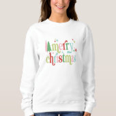 Retro Pastel Merry Christmas Sweatshirt (Vorderseite)