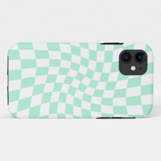 Retro Pastel Minze Grüne Karos verschraubte Karton Case-Mate iPhone Hülle (Rückseite (Horizontal))