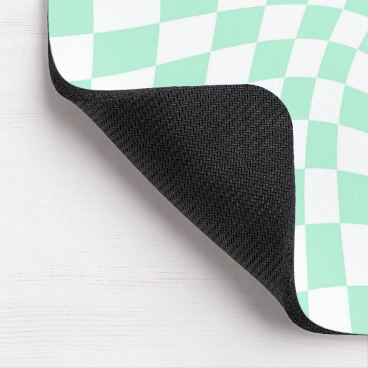 Retro Pastel Minze Grüne Karos verschraubte Karton Mousepad (Ecke)
