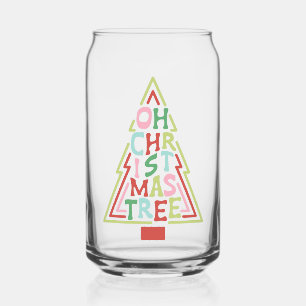 Retro Pastel Oh Christmas Tree Dosenglas