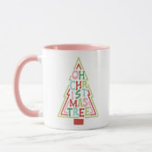 Retro Pastel Oh Christmas Tree Tasse (Links)