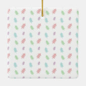 Retro Pastel Pine Tree Pattern Christmas Ornament (Rückseite)