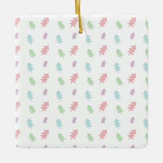Retro Pastel Pine Tree Pattern Christmas Ornament (Vorderseite)