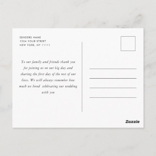 Retro Pastel Pink Boho Wildblume Danke Postkarte (Rückseite)