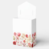 Retro Pastel Pink Boho Wildblume Wedding Geschenkschachtel (Geöffnet)
