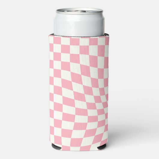 Retro Pastel Pink geprüft Warpkarton überprüft Selters Dosenkühler (Seltzer Rückseite)
