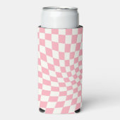 Retro Pastel Pink geprüft Warpkarton überprüft Selters Dosenkühler (Seltzer Vorderseite)