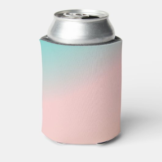 Retro Pastel Pink Gradient Einzigartige Hochzeit C Dosenkühler (Kanne Rückseite)