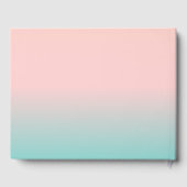 Retro Pastel Pink Gradient Einzigartige Hochzeit C Gästebuch (Rückseite)