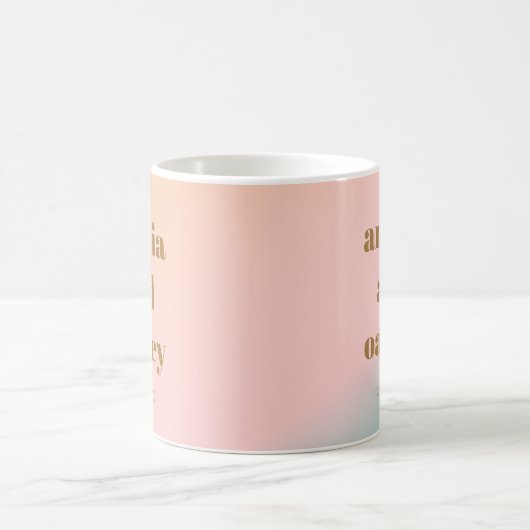 Retro Pastel Pink Gradient Einzigartige Hochzeit C Kaffeetasse (Mittel)