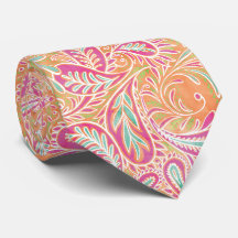 Retro Pastel Pink Paisley Pattern