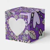 Retro Pastel Pink Purple Floral Seamless Pattern Geschenkschachtel (Vorderseite)