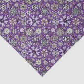 Retro Pastel Pink Purple Floral Seamless Pattern Seidenpapier (Ausschnitt)