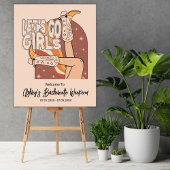 Retro Pastel Pink Rodeo Bachelorette Begrüßungszei Poster