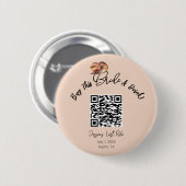 Retro Pastel Pink Rodeo Junggeselinnen-Abschied Button (Vorne & Hinten)