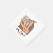 Retro Pastel Pink Rodeo Junggeselinnen-Abschied Serviette (Ecke)