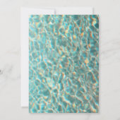 Retro Pastel Pool Party Einladung (Rückseite)