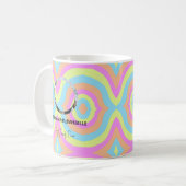Retro Pastel Rainbow Foto-Vorlage bester Freund Kaffeetasse (Vorderseite Links)