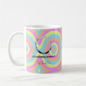 Retro Pastel Rainbow Foto-Vorlage bester Freund Kaffeetasse (Links)