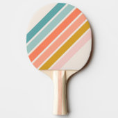 Retro Pastel Rainbow Personalisiert Name Tischtennis Schläger (Rückseite)