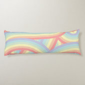 Retro Pastel Rainbow Stripes Pattern Seitenschläferkissen (Rückseite)