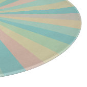Retro Pastel Starburst Round Cutting Board  Schneidebrett (Ecke)