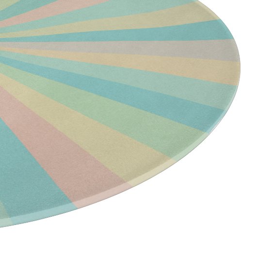 Retro Pastel Starburst Round Cutting Board  Schneidebrett (Ecke)