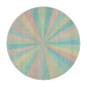Retro Pastel Starburst Round Cutting Board  Schneidebrett (Vorderseite)