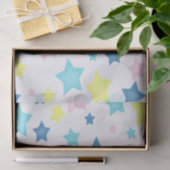 Retro Pastel Stars für Baby Seidenpapier (Geschenk)