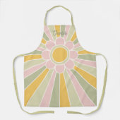 Retro Pastel Sunshine Personalized Kitchen  Schürze (Vorderseite)
