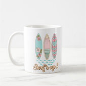 Retro Pastel Surfboards Kaffeetasse (Links)