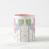 Retro Pastel Whimsical Heart Lollipops Tasse (Zentrum)