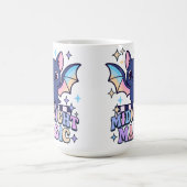 Retro Pastelcore Niedliches Halloween-Bat & Checke Kaffeetasse (Mittel)