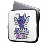 Retro Pastelcore Niedliches Halloween-Bat & Checke Laptopschutzhülle (Vorderseite Links)