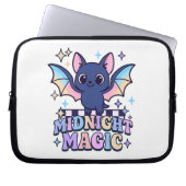 Retro Pastelcore Niedliches Halloween-Bat & Checke Laptopschutzhülle (Vorderseite)