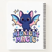 Retro Pastelcore Niedliches Halloween-Bat & Checke Notizblock (Rückseite)