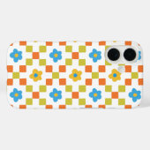 Retro-Pastell-Blumen-Karo-iPhone-Hülle Case-Mate iPhone Hülle (Rückseite (Horizontal))