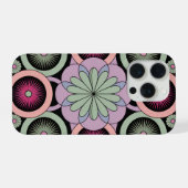 Retro-Pastell-Blumen-Mandala-Symmetrie iPhone Hülle (Rückseite (Horizontal))