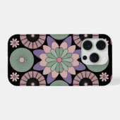 Retro-Pastell-Blumen-Mandala-Symmetrie iPhone Hülle (Rückseite (Horizontal))