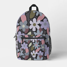 Retro-Pastell-Blumenmuster-ästhetischer Rucksack