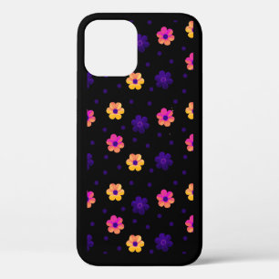 Retro-Pastell-Blumenmuster Dunkle Navy-iPhone-Hüll Case-Mate iPhone Hülle